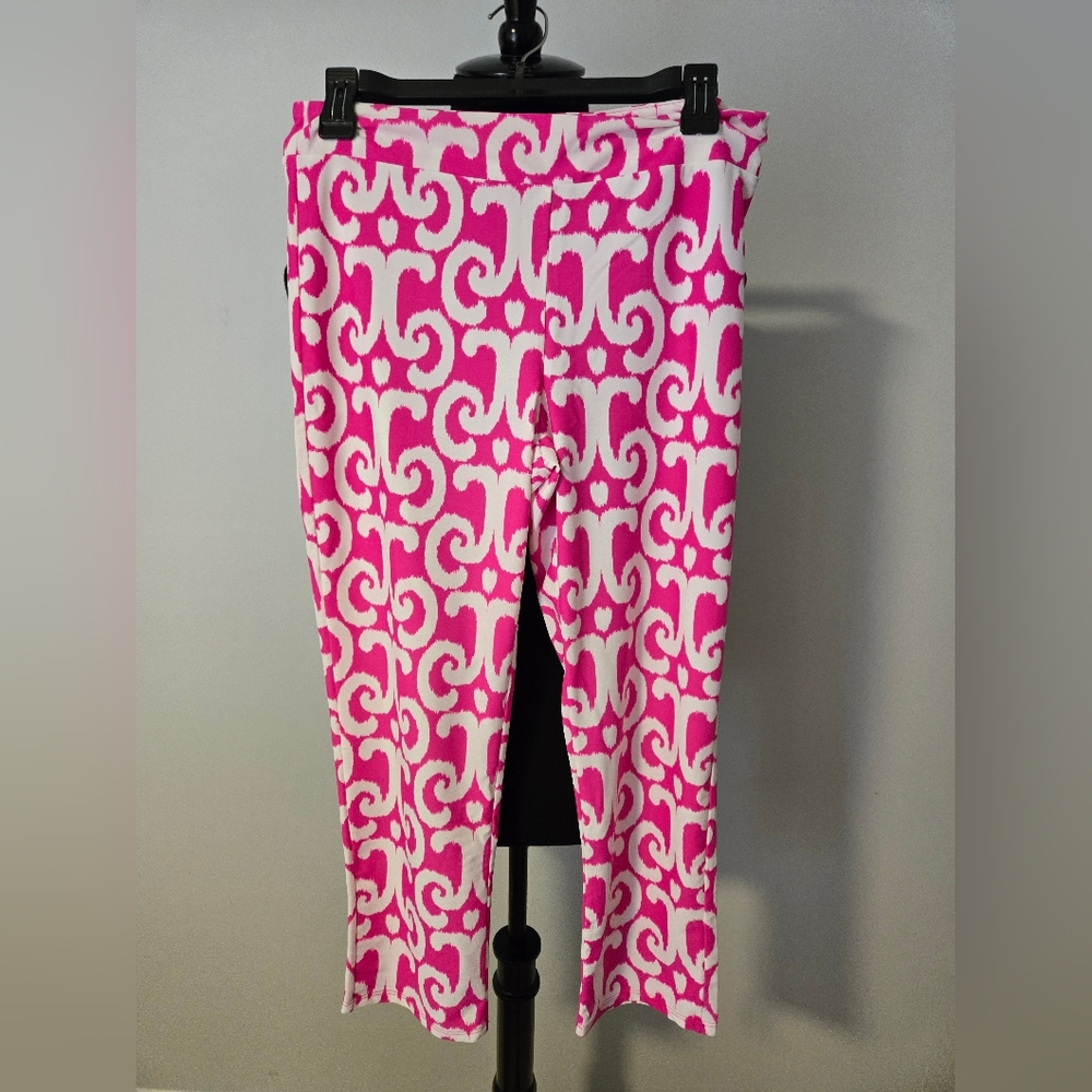 Jude Connally Pink and White Patterned Pants